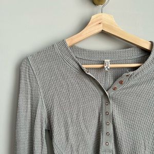 Grey free people Henley